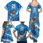 Custom NSW Cockroaches Blues Family Matching Summer Maxi Dress and Hawaiian Shirt New South Wales Origin No1