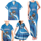 Custom NSW Cockroaches Blues Family Matching Tank Maxi Dress and Hawaiian Shirt New South Wales Origin No1