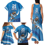 Custom NSW Cockroaches Blues Family Matching Tank Maxi Dress and Hawaiian Shirt New South Wales Origin No1