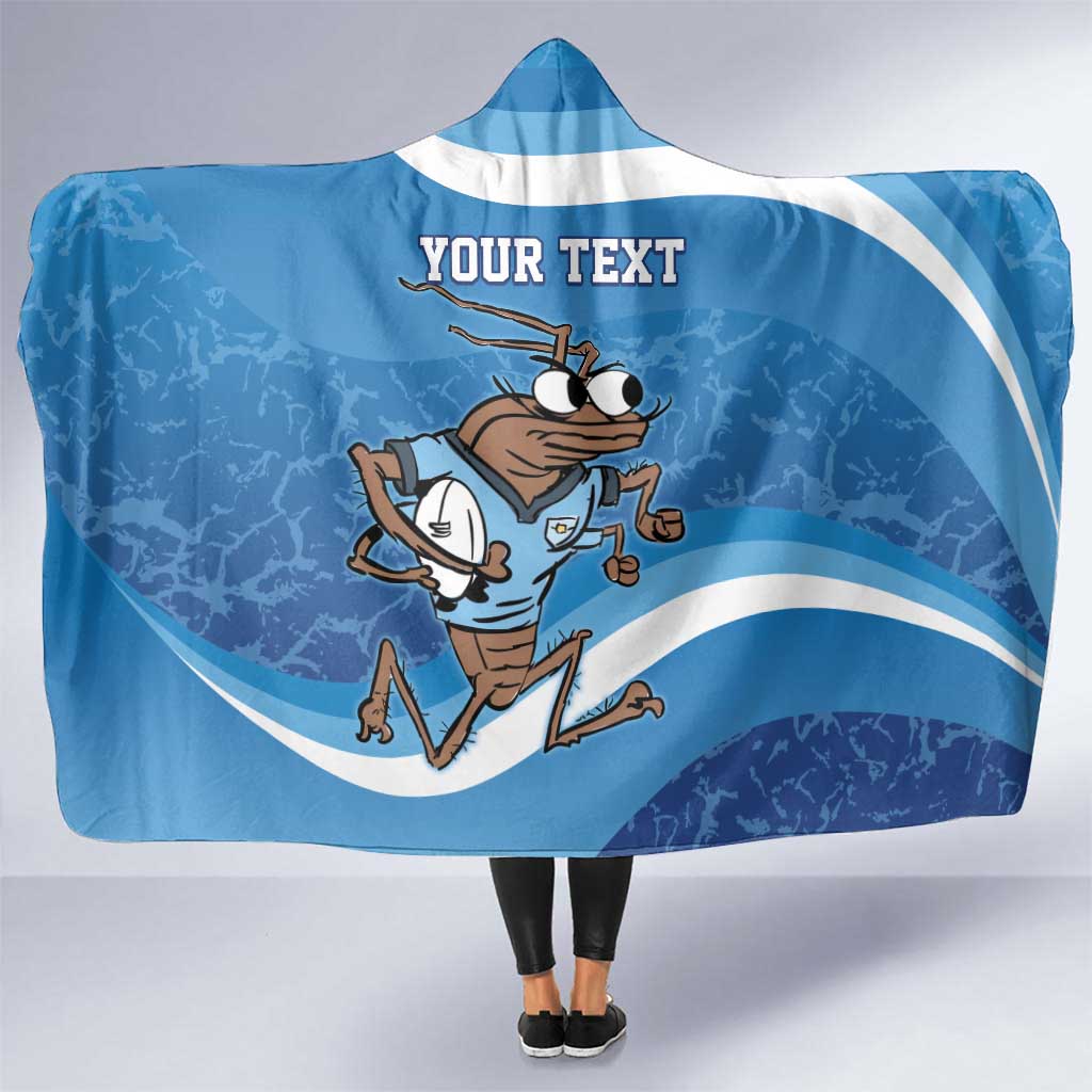 Custom NSW Cockroaches Blues Hooded Blanket New South Wales Origin No1