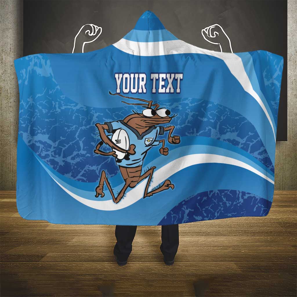 Custom NSW Cockroaches Blues Hooded Blanket New South Wales Origin No1