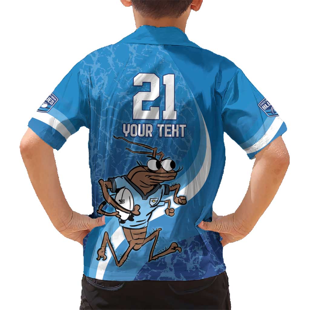 Custom NSW Cockroaches Blues Kid Hawaiian Shirt New South Wales Origin No1