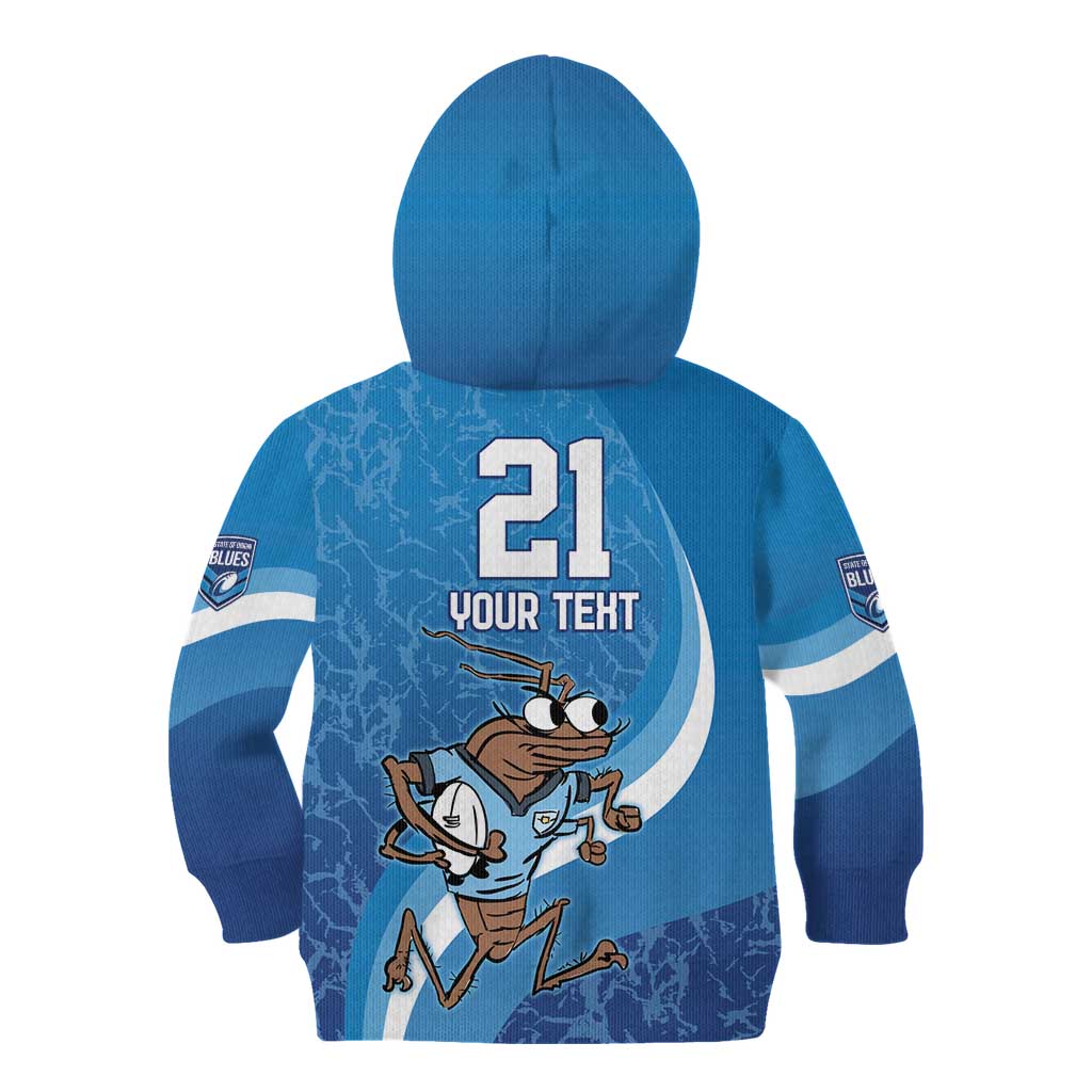 Custom NSW Cockroaches Blues Kid Hoodie New South Wales Origin No1