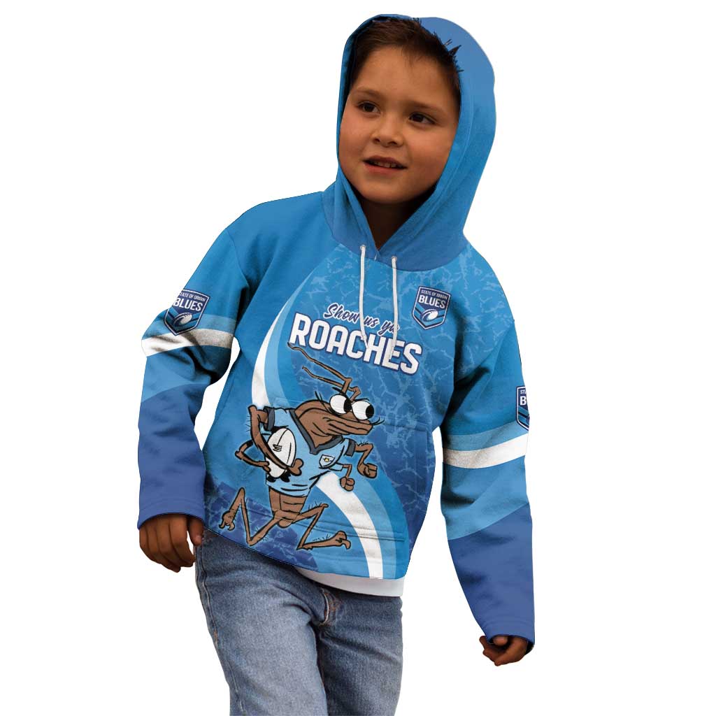 Custom NSW Cockroaches Blues Kid Hoodie New South Wales Origin No1