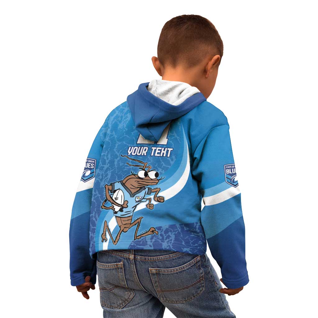 Custom NSW Cockroaches Blues Kid Hoodie New South Wales Origin No1