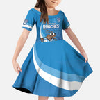 Custom NSW Cockroaches Blues Kid Short Sleeve Dress New South Wales Origin No1