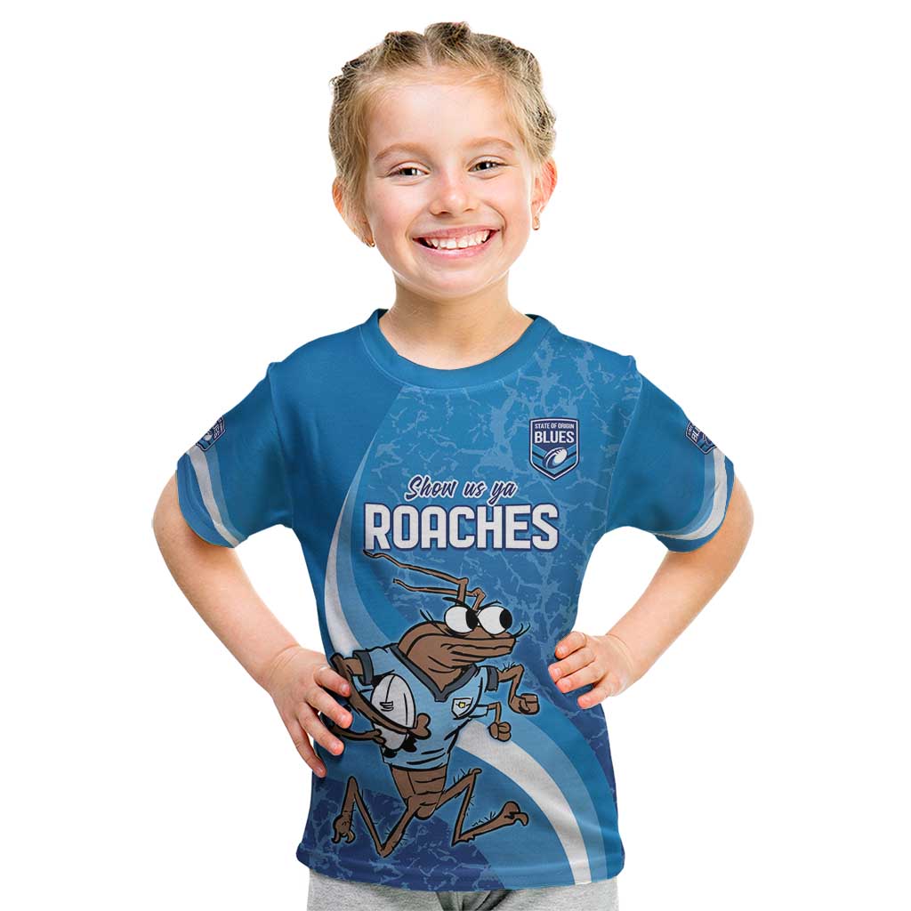 Custom NSW Cockroaches Blues Kid T Shirt New South Wales Origin No1