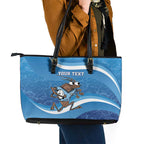 Custom NSW Cockroaches Blues Leather Tote Bag New South Wales Origin No1