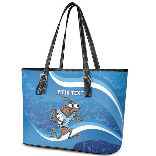 Custom NSW Cockroaches Blues Leather Tote Bag New South Wales Origin No1