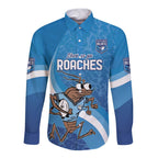 Custom NSW Cockroaches Blues Long Sleeve Button Shirt New South Wales Origin No1