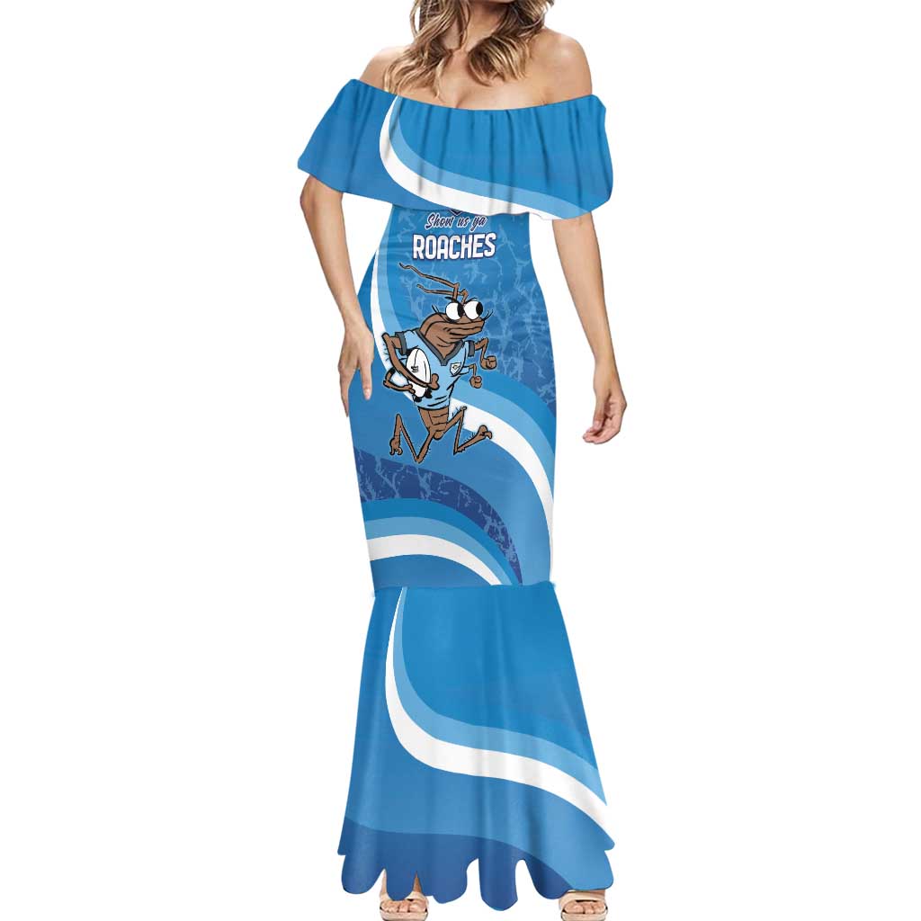Custom NSW Cockroaches Blues Mermaid Dress New South Wales Origin No1