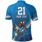 Custom NSW Cockroaches Blues Polo Shirt New South Wales Origin No1