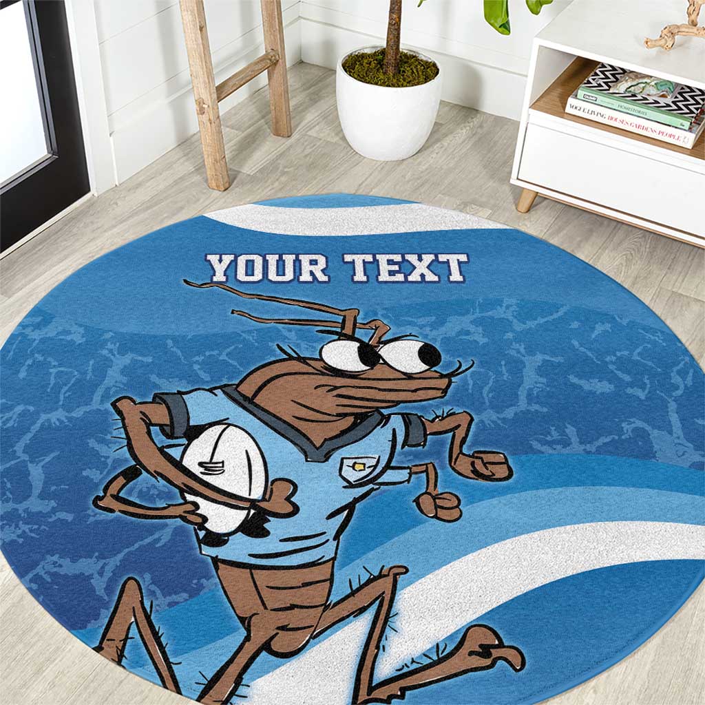 Custom NSW Cockroaches Blues Round Carpet New South Wales Origin No1