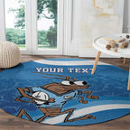 Custom NSW Cockroaches Blues Round Carpet New South Wales Origin No1