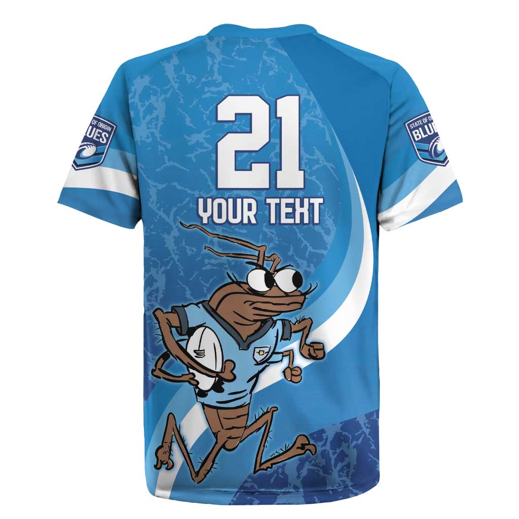 Custom NSW Cockroaches Blues Rugby Jersey New South Wales Origin No1