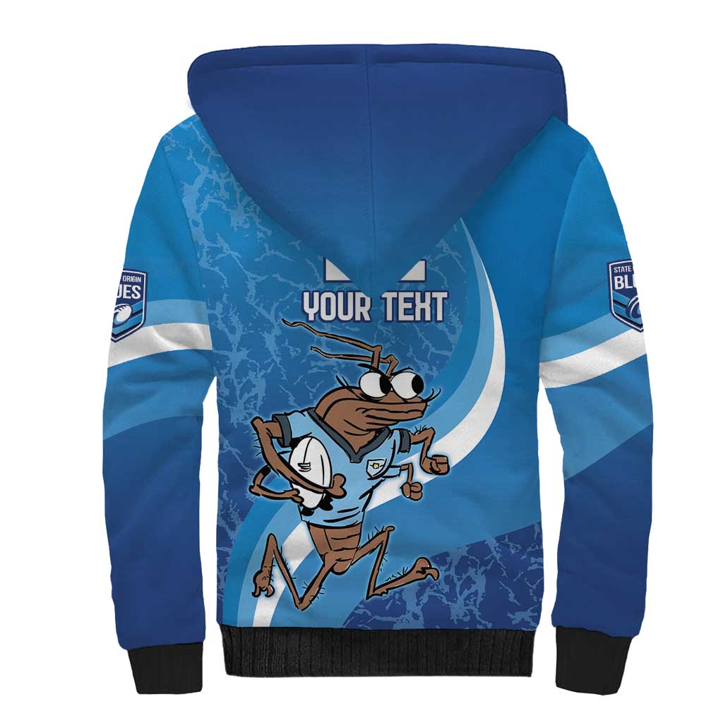Custom NSW Cockroaches Blues Sherpa Hoodie New South Wales Origin No1