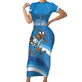 Custom NSW Cockroaches Blues Short Sleeve Bodycon Dress New South Wales Origin No1