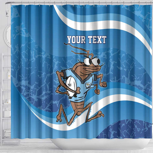 Custom NSW Cockroaches Blues Shower Curtain New South Wales Origin No1