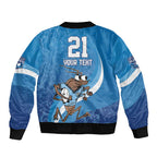 Custom NSW Cockroaches Blues Sleeve Zip Bomber Jacket New South Wales Origin No1