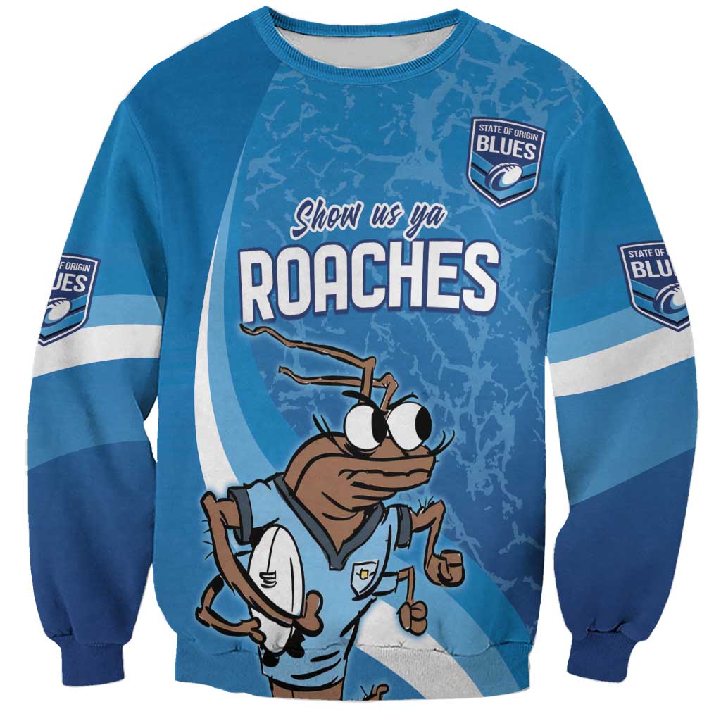 Custom NSW Cockroaches Blues Sweatshirt New South Wales Origin No1