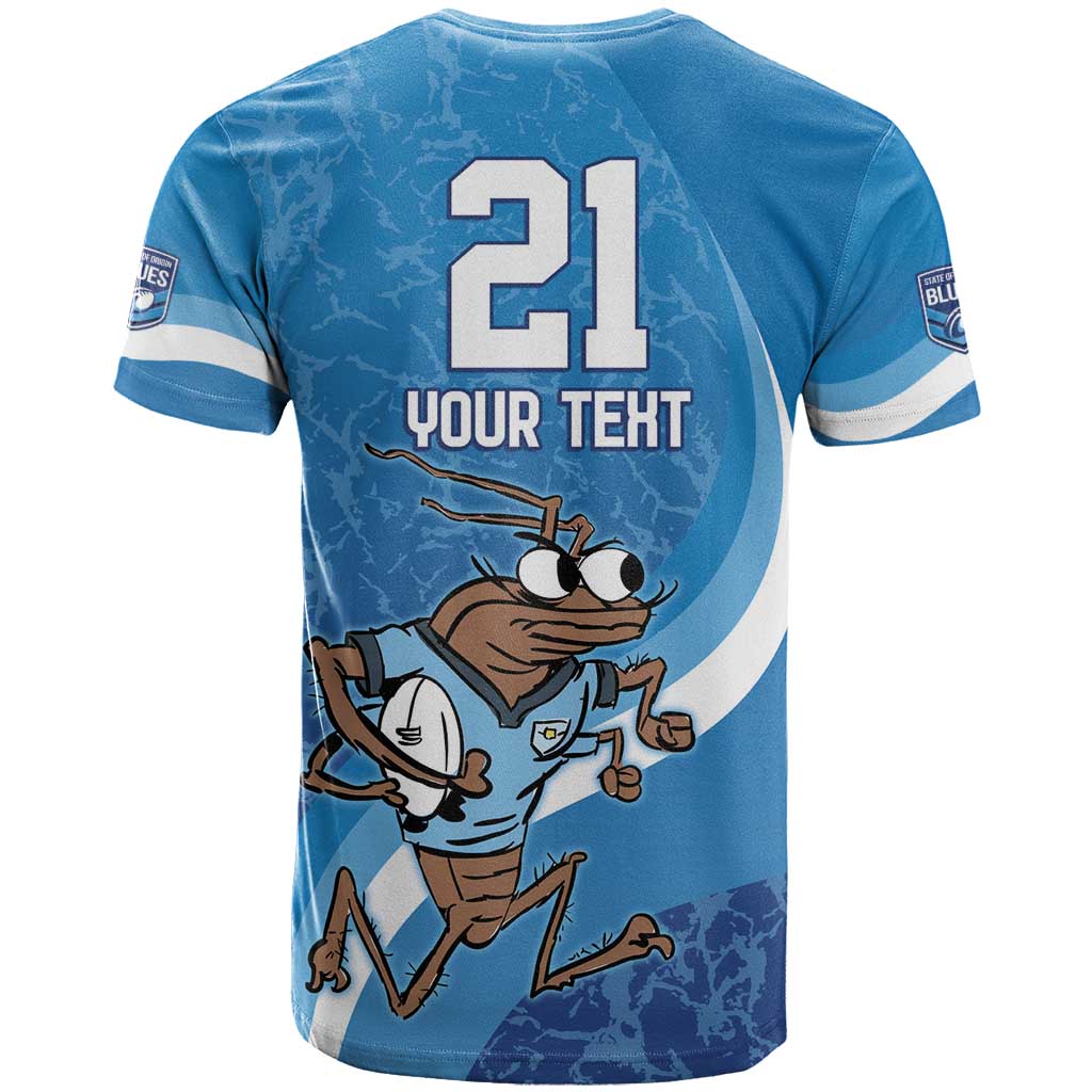 Custom NSW Cockroaches Blues T Shirt New South Wales Origin No1