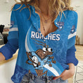 Custom NSW Cockroaches Blues Women Casual Shirt New South Wales Origin No1