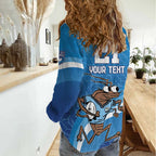 Custom NSW Cockroaches Blues Women Casual Shirt New South Wales Origin No1