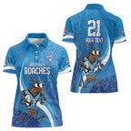 Custom NSW Cockroaches Blues Women Polo Shirt New South Wales Origin No1
