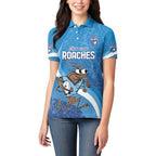 Custom NSW Cockroaches Blues Women Polo Shirt New South Wales Origin No1