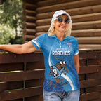 Custom NSW Cockroaches Blues Women Polo Shirt New South Wales Origin No1