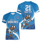 Custom NSW Cockroaches Blues Women V-Neck T-Shirt New South Wales Origin No1