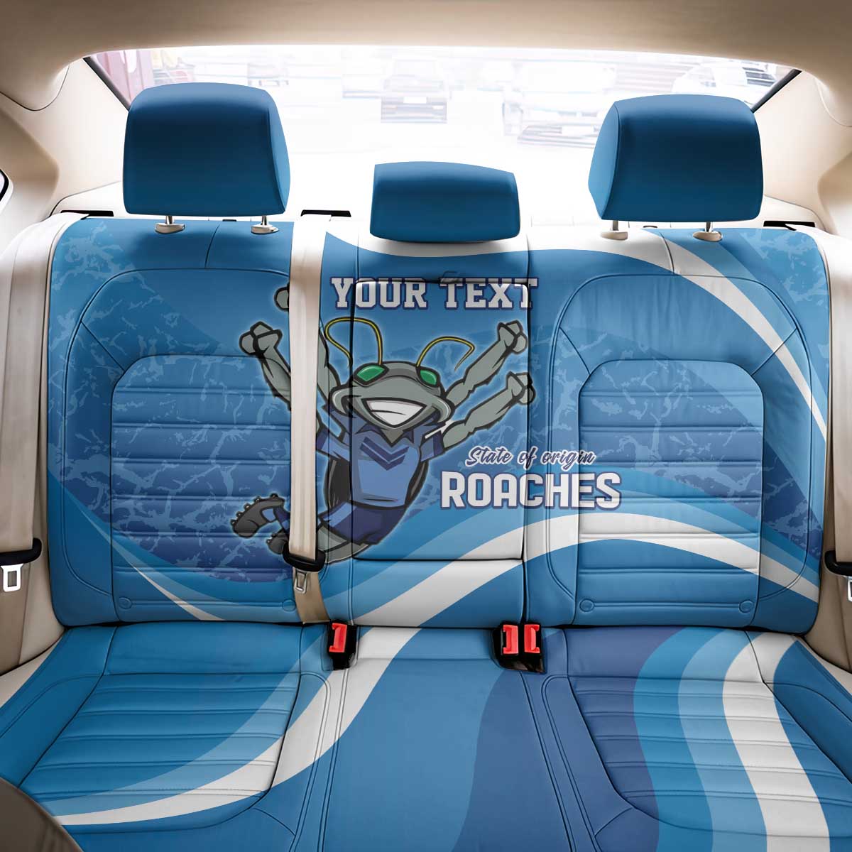 Custom NSW Cockroaches Blues Back Car Seat Cover New South Wales Origin No2