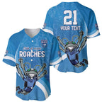 Custom NSW Cockroaches Blues Baseball Jersey New South Wales Origin No2