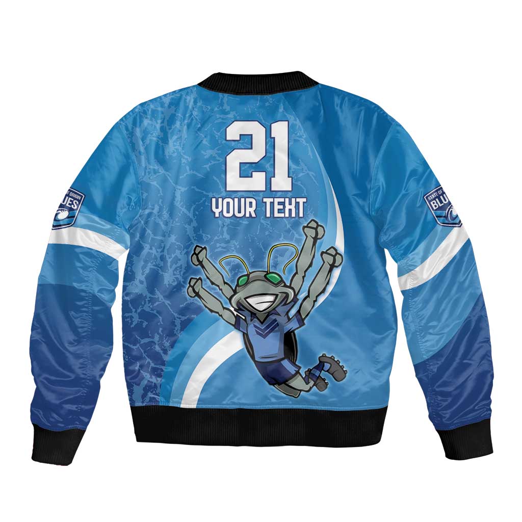 Custom NSW Cockroaches Blues Bomber Jacket New South Wales Origin No2