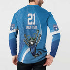 Custom NSW Cockroaches Blues Button Sweatshirt New South Wales Origin No2
