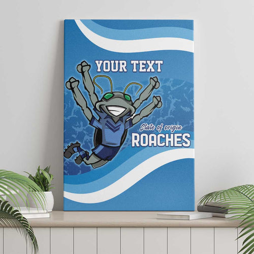 Custom NSW Cockroaches Blues Canvas Wall Art New South Wales Origin No2
