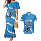 Custom NSW Cockroaches Blues Couples Matching Mermaid Dress and Hawaiian Shirt New South Wales Origin No2