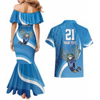 Custom NSW Cockroaches Blues Couples Matching Mermaid Dress and Hawaiian Shirt New South Wales Origin No2