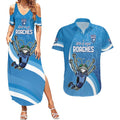 Custom NSW Cockroaches Blues Couples Matching Summer Maxi Dress and Hawaiian Shirt New South Wales Origin No2