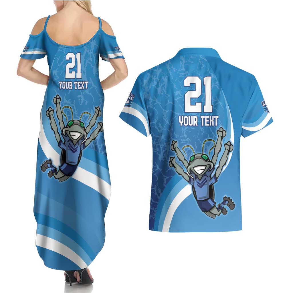 Custom NSW Cockroaches Blues Couples Matching Summer Maxi Dress and Hawaiian Shirt New South Wales Origin No2