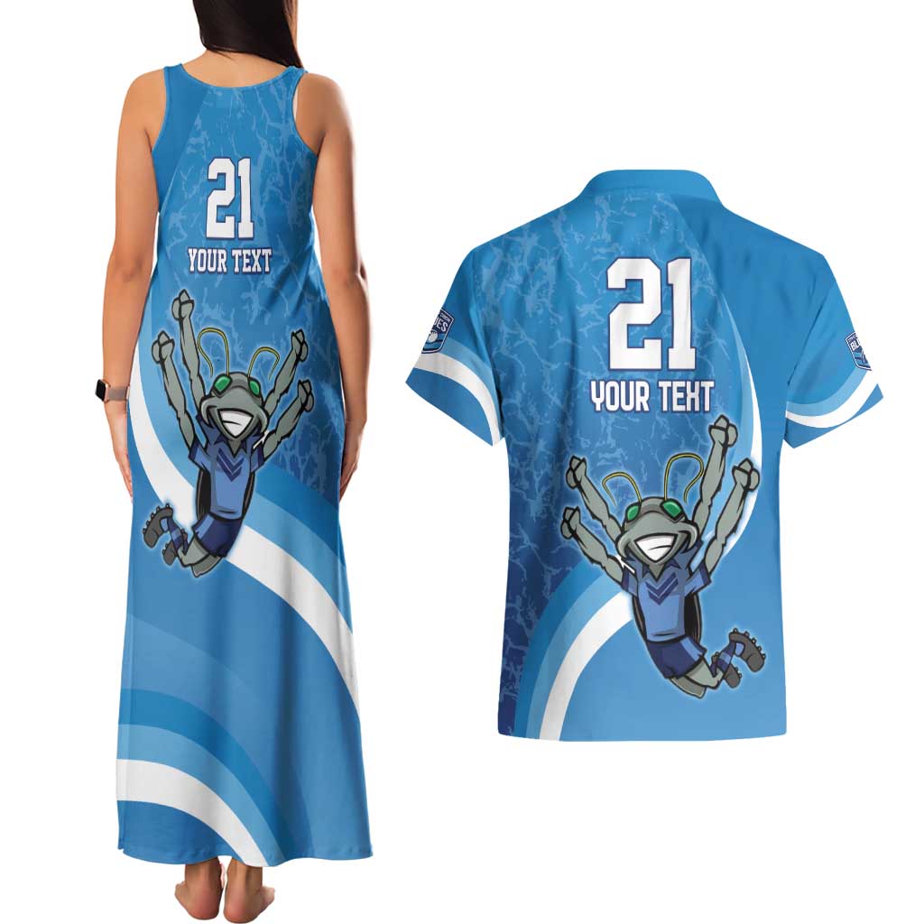 Custom NSW Cockroaches Blues Couples Matching Tank Maxi Dress and Hawaiian Shirt New South Wales Origin No2