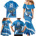 Custom NSW Cockroaches Blues Family Matching Mermaid Dress and Hawaiian Shirt New South Wales Origin No2