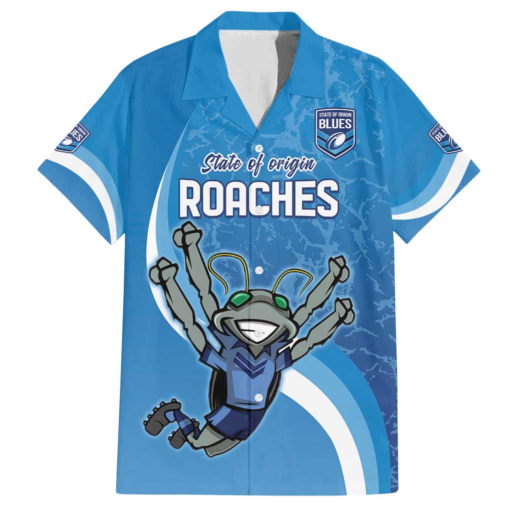 Custom NSW Cockroaches Blues Family Matching Off Shoulder Maxi Dress and Hawaiian Shirt New South Wales Origin No2