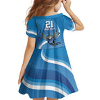 Custom NSW Cockroaches Blues Family Matching Short Sleeve Bodycon Dress and Hawaiian Shirt New South Wales Origin No2