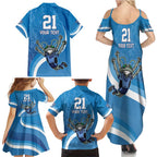 Custom NSW Cockroaches Blues Family Matching Summer Maxi Dress and Hawaiian Shirt New South Wales Origin No2