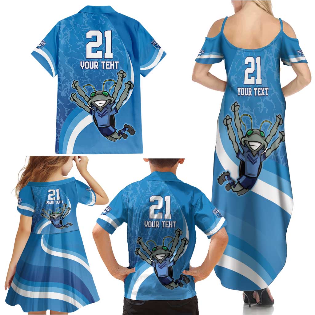 Custom NSW Cockroaches Blues Family Matching Summer Maxi Dress and Hawaiian Shirt New South Wales Origin No2