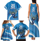 Custom NSW Cockroaches Blues Family Matching Tank Maxi Dress and Hawaiian Shirt New South Wales Origin No2