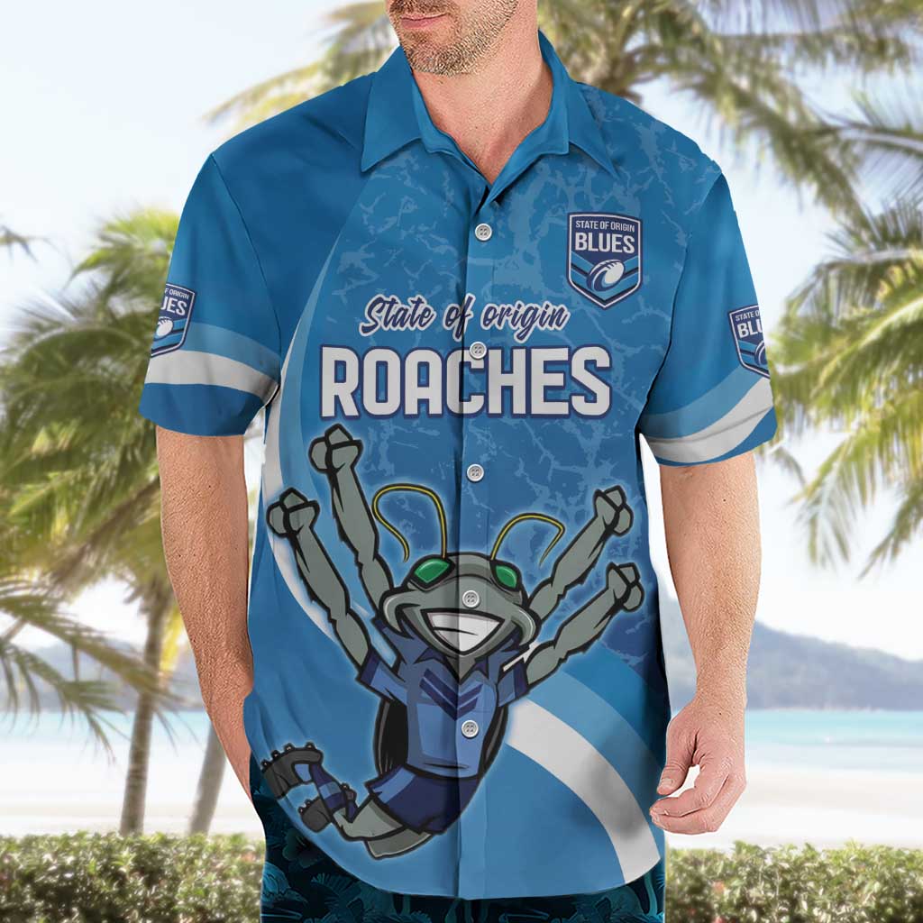 Custom NSW Cockroaches Blues Hawaiian Shirt New South Wales Origin No2