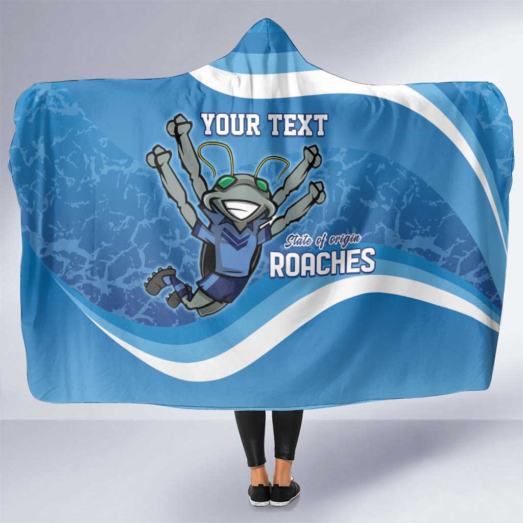 Custom NSW Cockroaches Blues Hooded Blanket New South Wales Origin No2