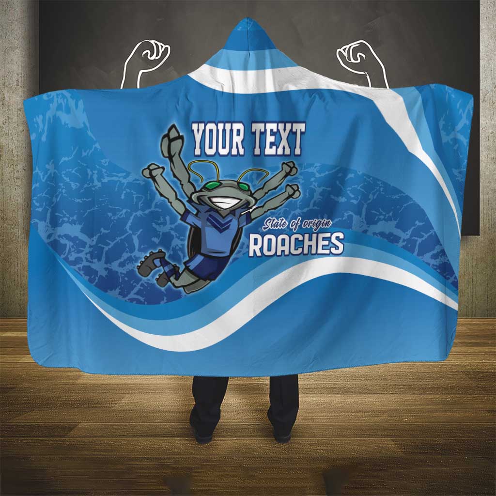 Custom NSW Cockroaches Blues Hooded Blanket New South Wales Origin No2